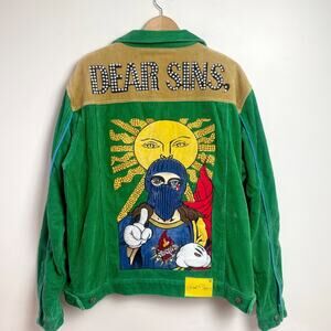 Frost Originals Dear Sins Corduroy Jacket 3X Statement Streetwear Embellished